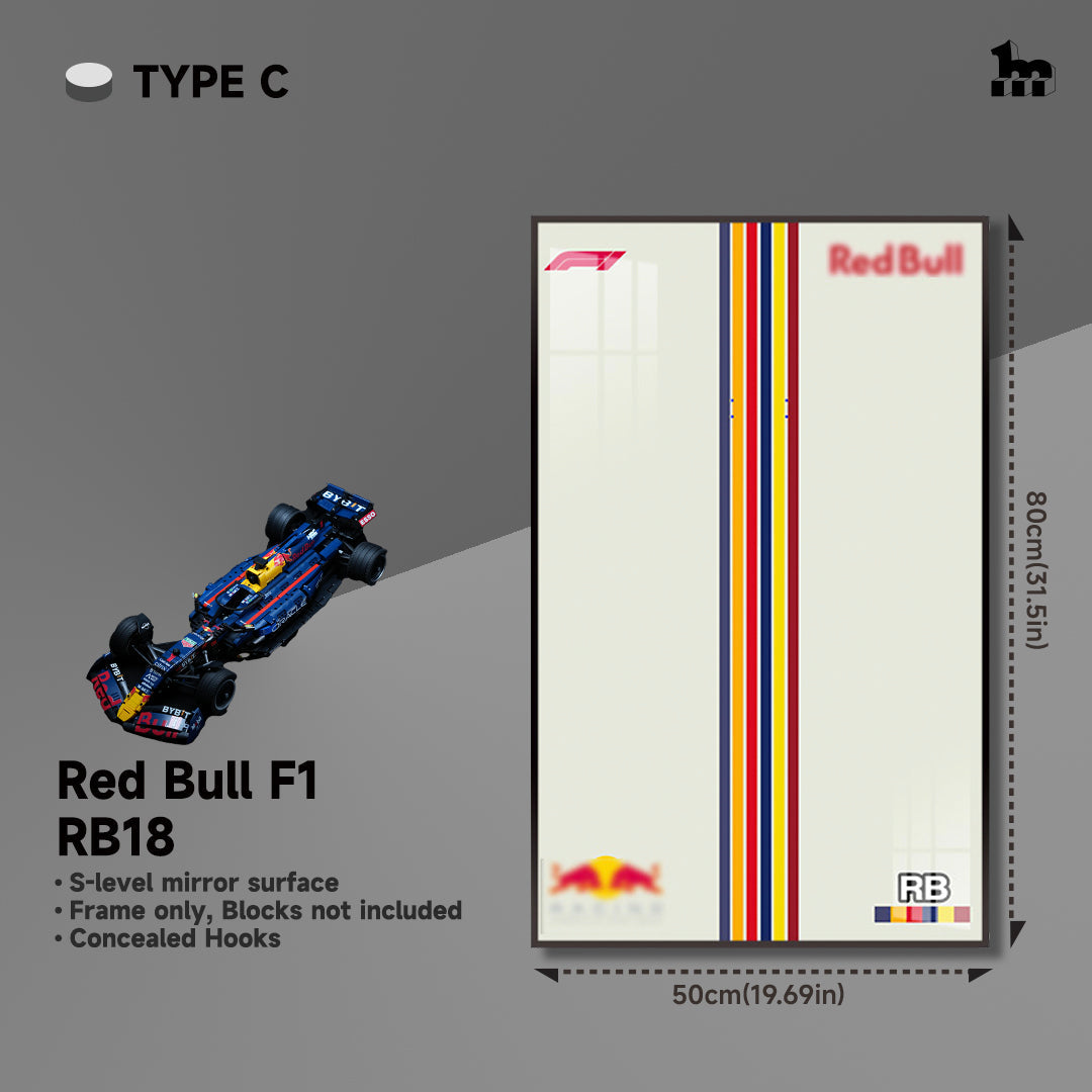 Wall Display Frame for F1 Red Bull RB18 Moc