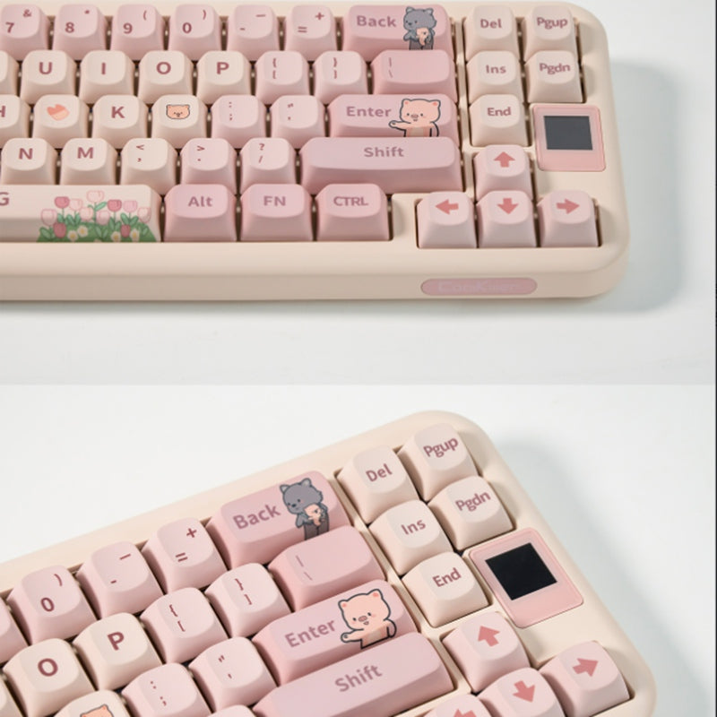 CoolKiller Spring Cute Wireless Mechanical Keyboard -  keycapcovers