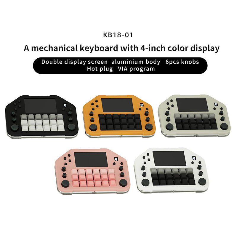 DOIO KB18-01 Dual Screen Macro Keyboard Hot-swappable Macro Pad -  keycapcovers