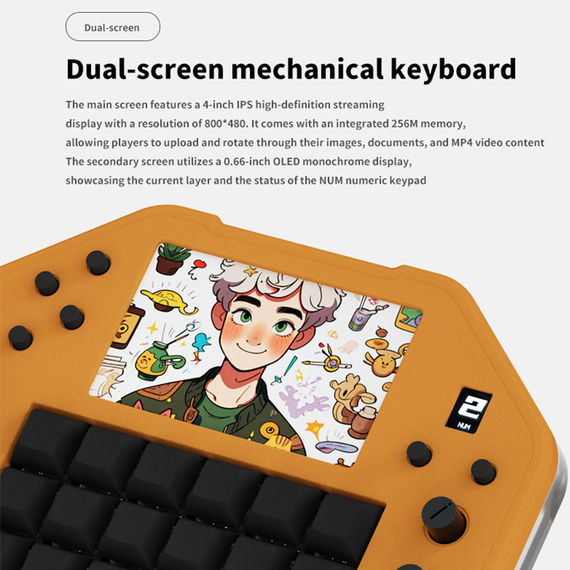 DOIO KB18-01 Dual Screen Macro Keyboard Hot-swappable Macro Pad -  keycapcovers