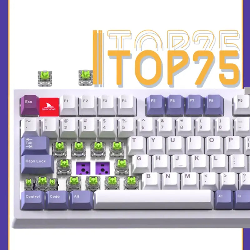Darmoshark TOP75 Wireless Mechanical Keyboard With TFT Screen -  keycapcovers