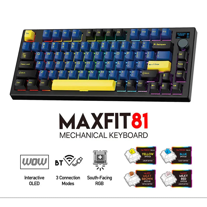 FANTECH MAXFIT81 MK910 Wireless Mechanical Keyboard -  keycapcovers