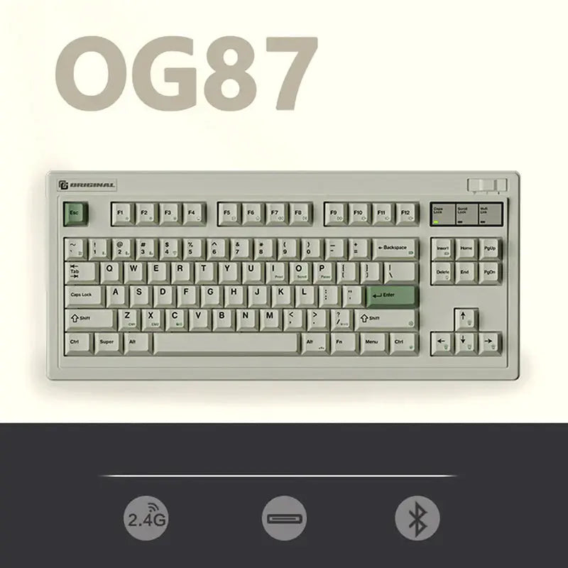 FL¡¤ESPORTS OG87 Retro Wireless Mechanical Keyboard -  keycapcovers