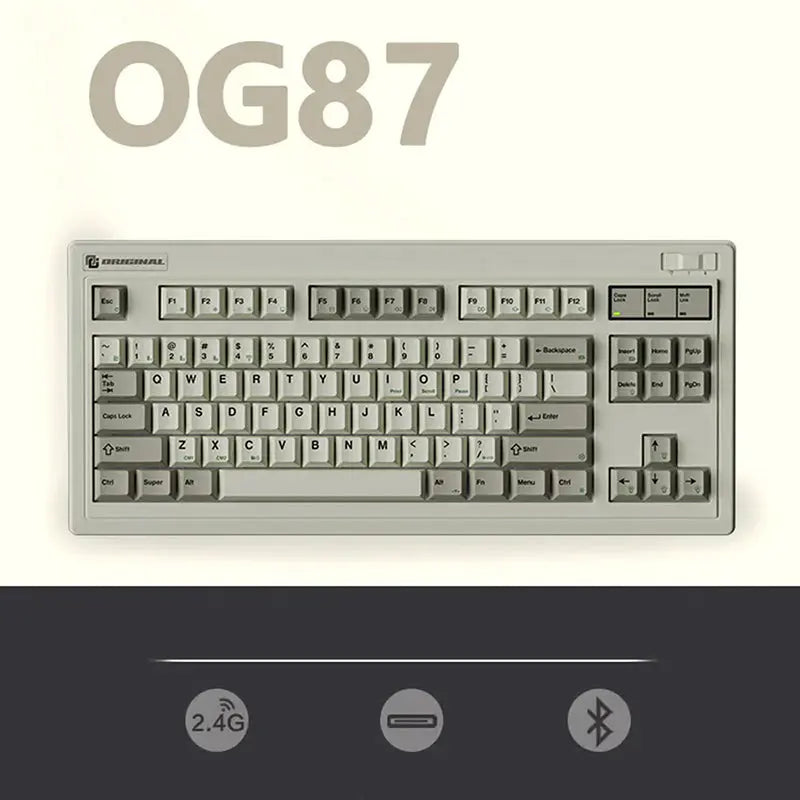 FL¡¤ESPORTS OG87 Retro Wireless Mechanical Keyboard -  keycapcovers