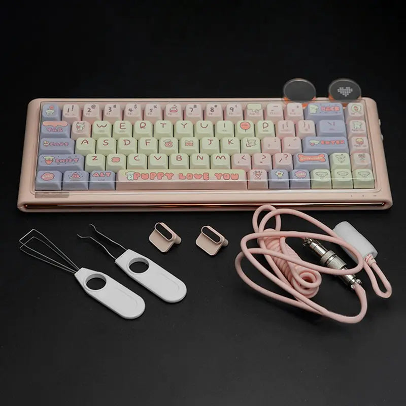 FOPATO D68 Playful & Cute Wireless Mechanical Keyboard -  keycapcovers