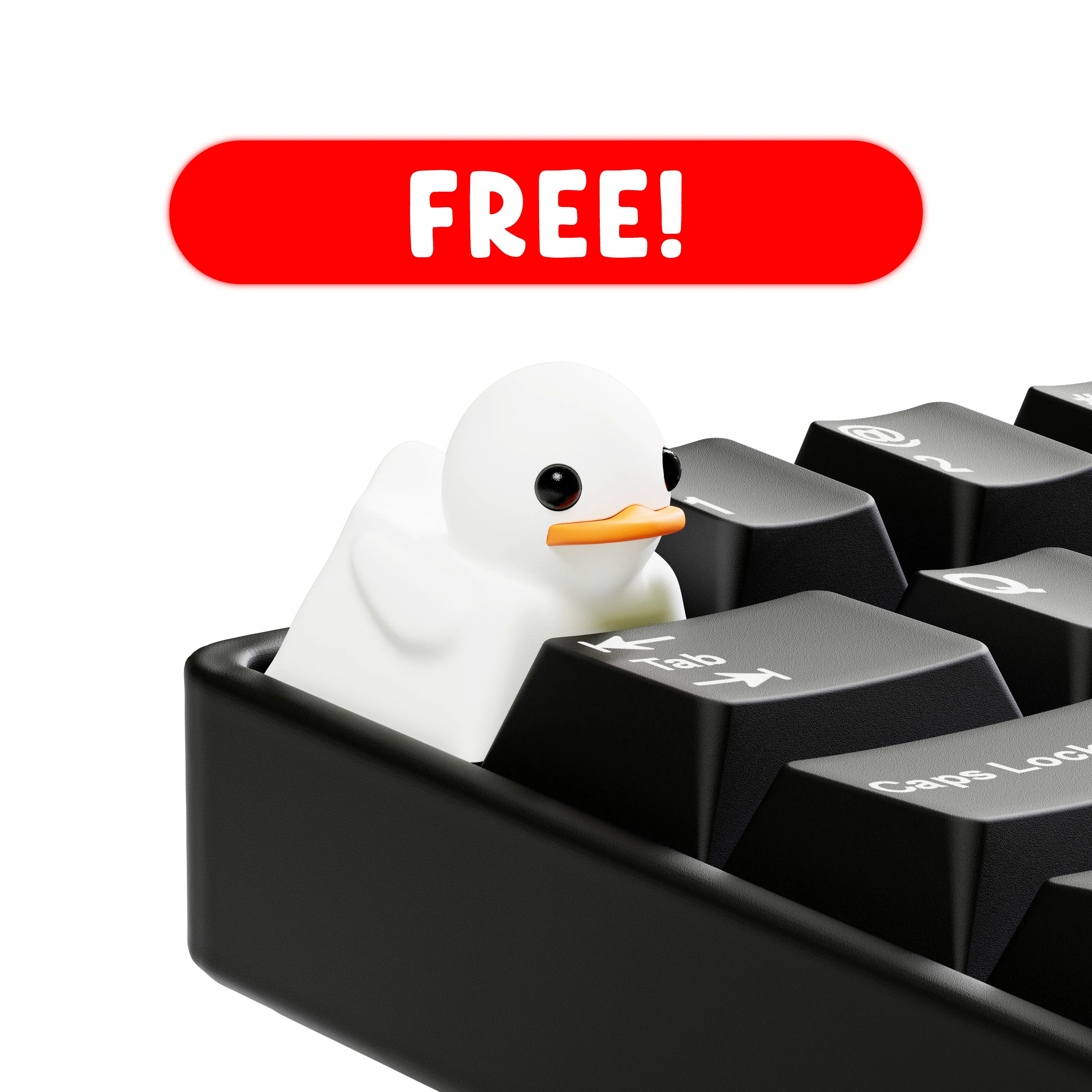 FREE White Duck keycapcovers