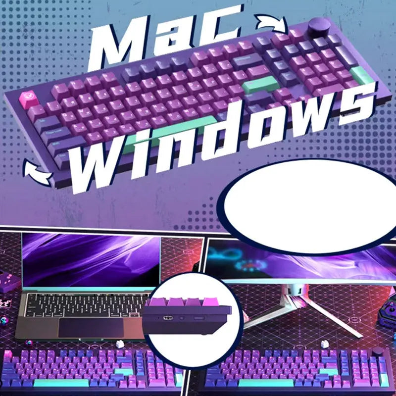 JAMESDONKEY RS2 Cyberpunk Aluiminum Wireless Mechanical Keyboard -  keycapcovers