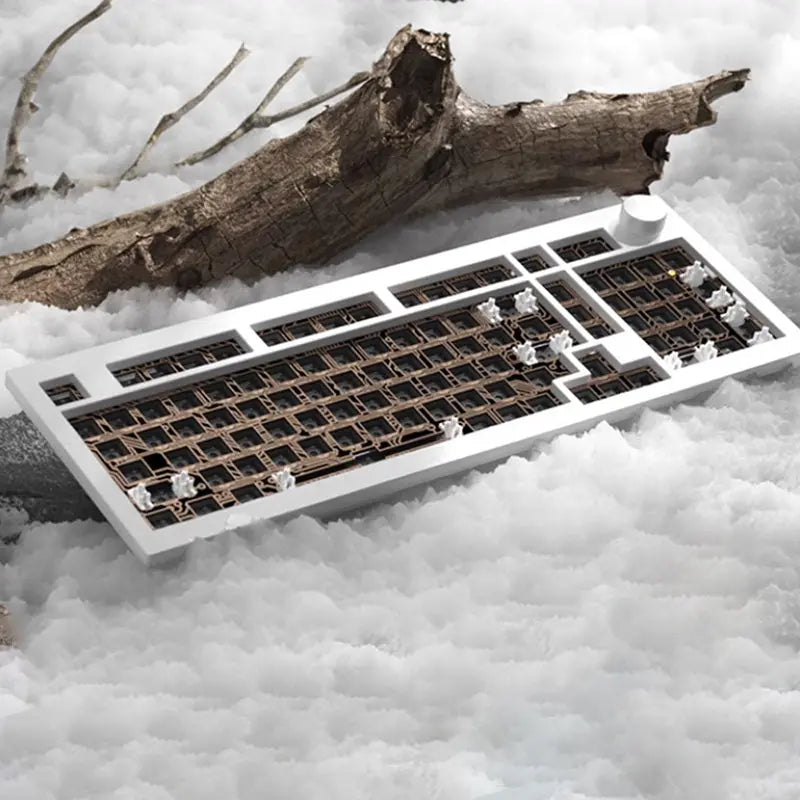 JAMESDONKEY RS2 White Aluiminum Wireless Mechanical Keyboard -  keycapcovers