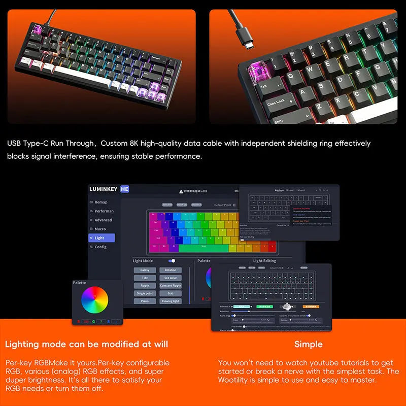 Black Myth Wukong Recommended Gaming Keyboard | LUMINKEY Magger 68 HE Aluminum Magnetic Switch Gaming Keyboard LUMINKEY