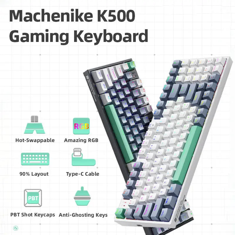 Machenike K500 Wired Mechanical Keyboard -  keycapcovers