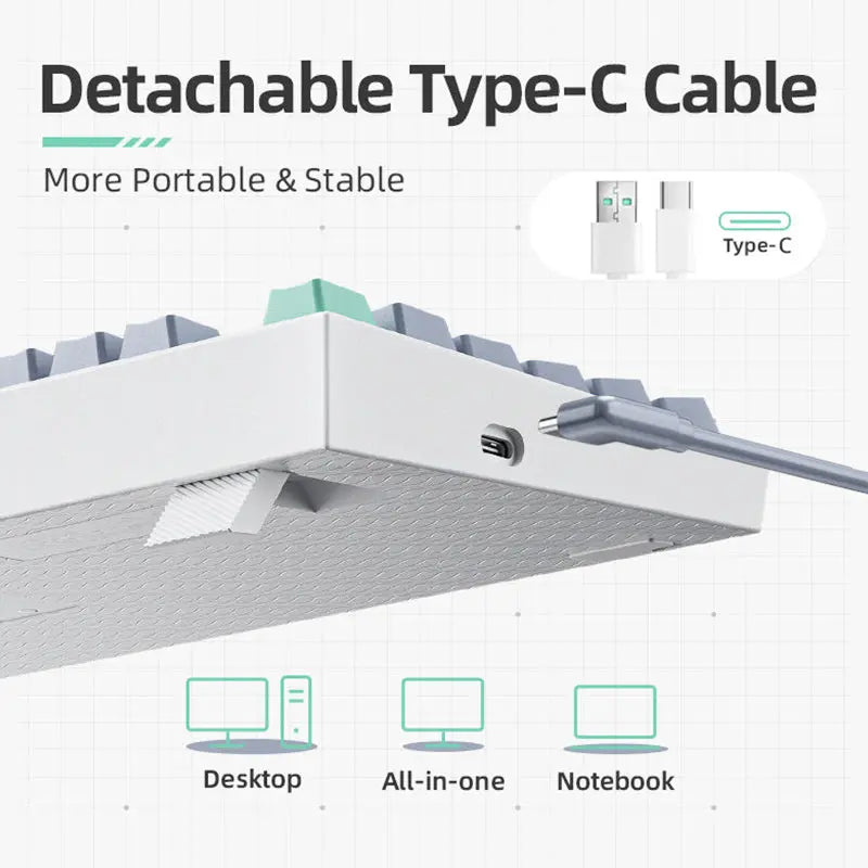 Machenike K500 Wired Mechanical Keyboard -  keycapcovers