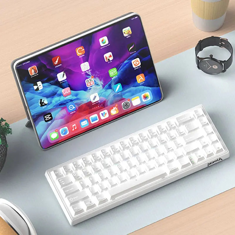 MONKA 3067 Wired White Light Mechanical Keyboard -  keycapcovers