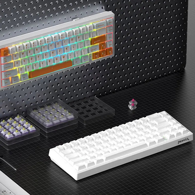 MONKA 3067 Wired White Light Mechanical Keyboard -  keycapcovers