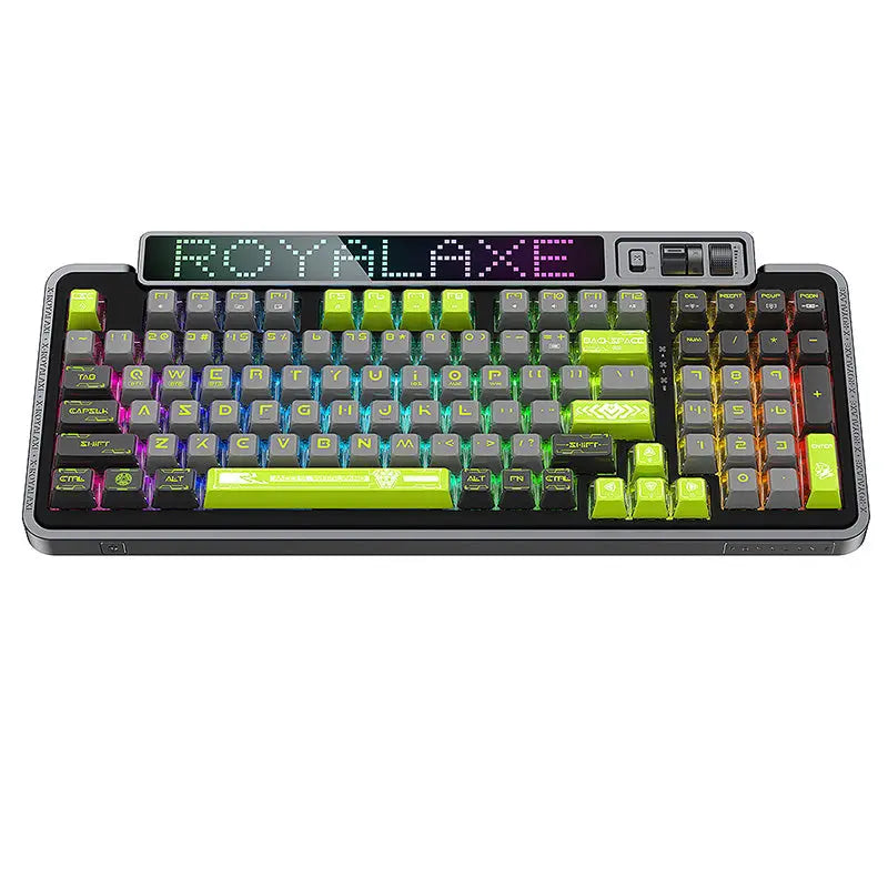 Royalaxe XL98 Mechanical Keyboard with LED Display -  keycapcovers
