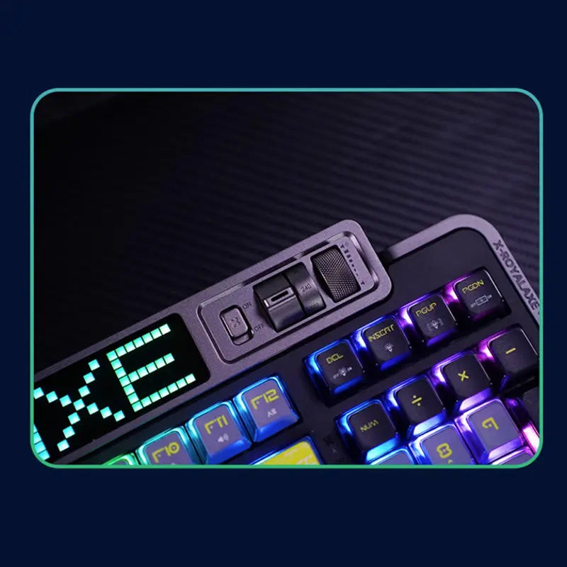 Royalaxe XL98 Mechanical Keyboard with LED Display -  keycapcovers