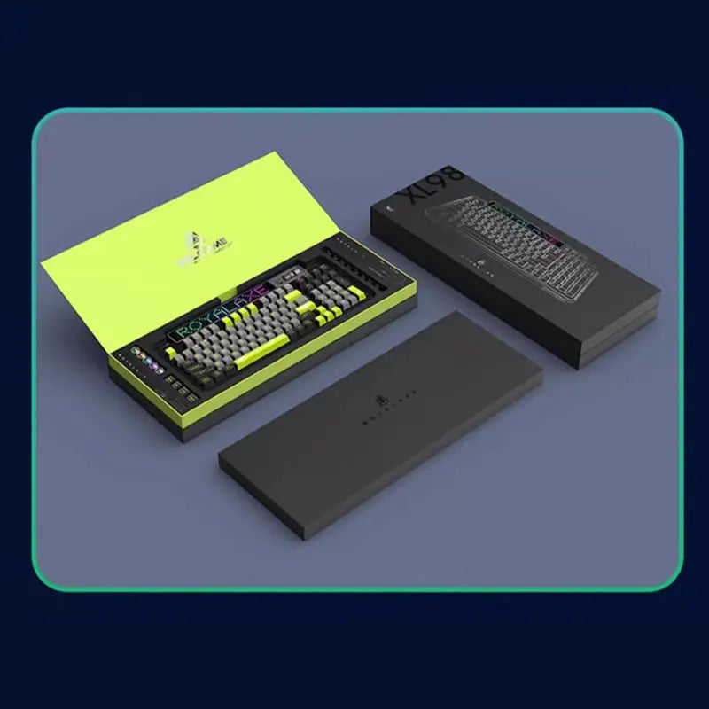 Royalaxe XL98 Mechanical Keyboard with LED Display -  keycapcovers