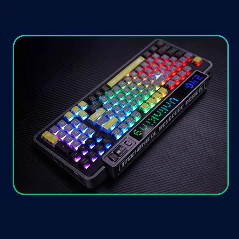 Royalaxe XL98 Mechanical Keyboard with LED Display -  keycapcovers