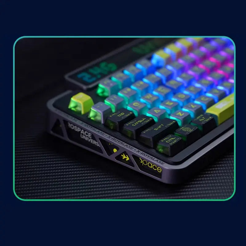 Royalaxe XL98 Mechanical Keyboard with LED Display -  keycapcovers