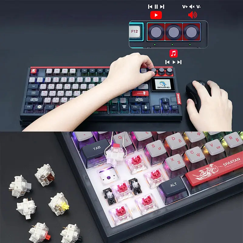 SKYLOONG GK87Pro Christmas Keyboard Combo Christmas Gift -  keycapcovers