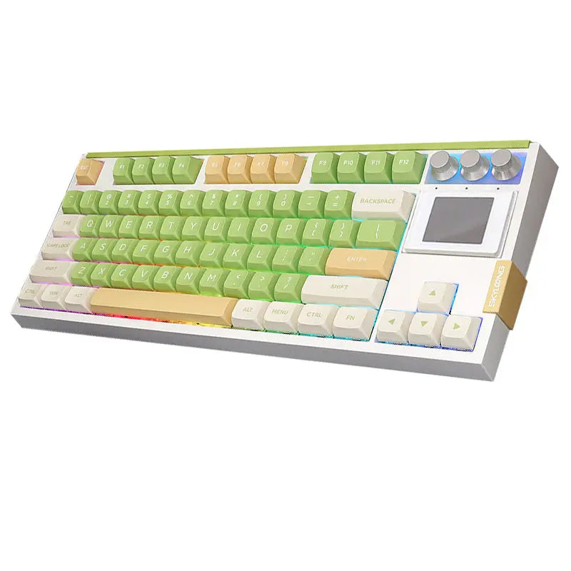 SKYLOONG GK87 Pro Green Wireless Mechanical Keyboard with TFT Screen -  keycapcovers