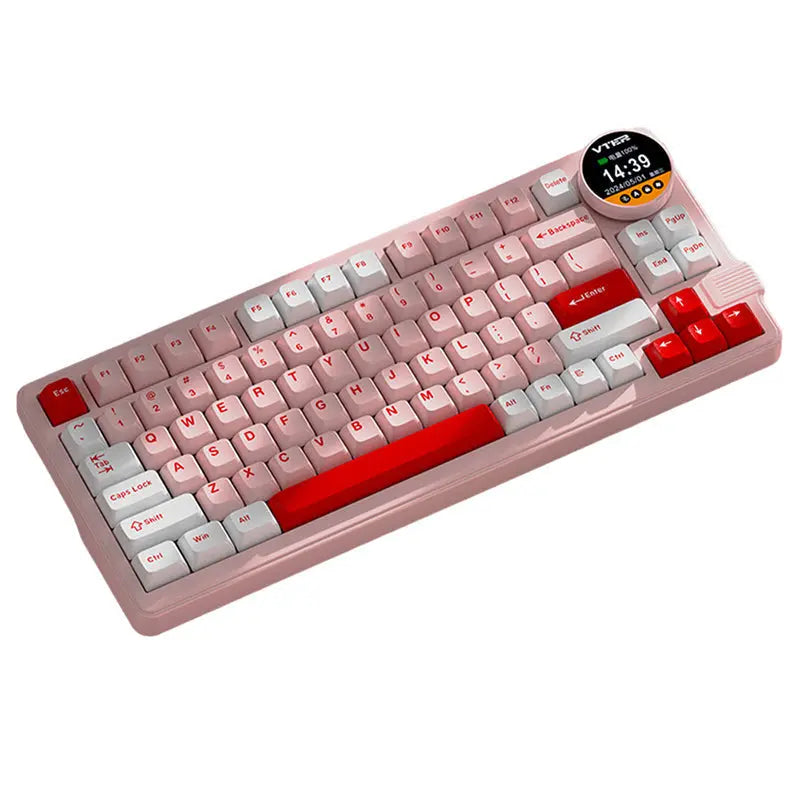 VTER K75 Mechanical Keyboard with Multifunctional Knob Display -  keycapcovers