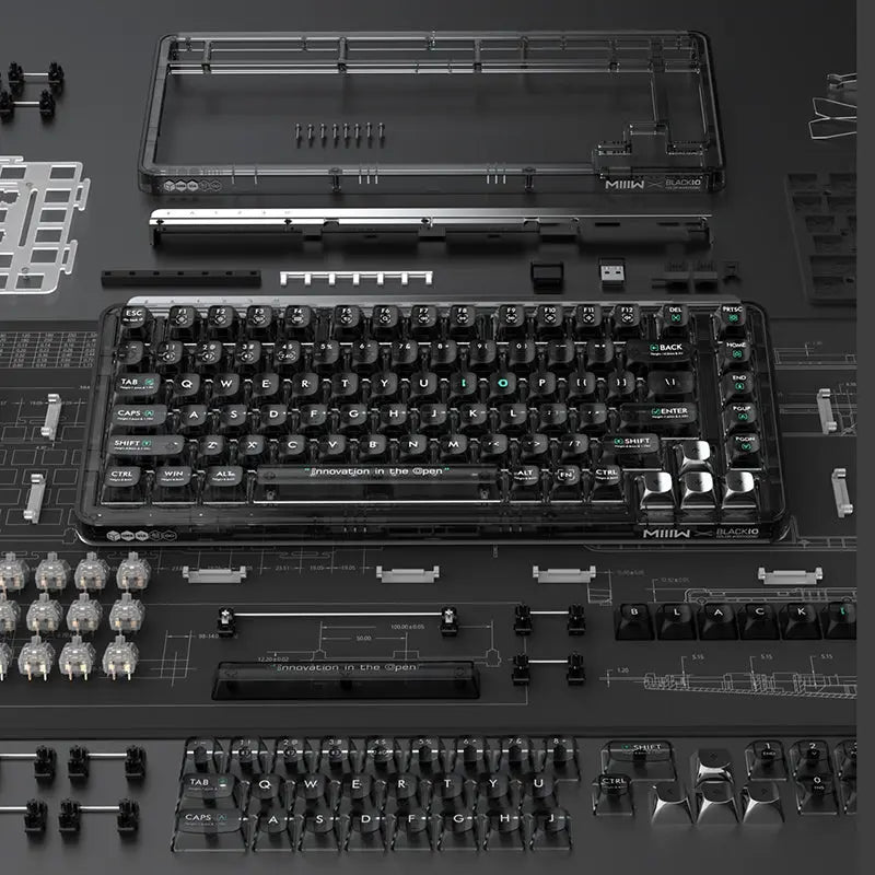 Xiaomi x MIIIW BlackIO 83 QMK VIA Wireless Mechanical Keyboard -  keycapcovers