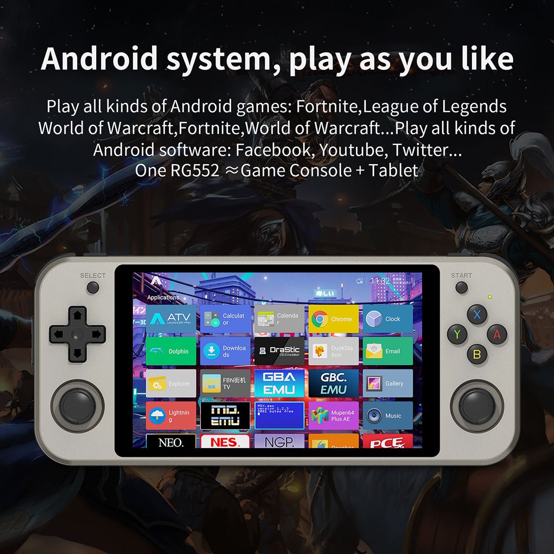 Anbernic RG552 Android Open Source Dual System Handheld Retro Game Console