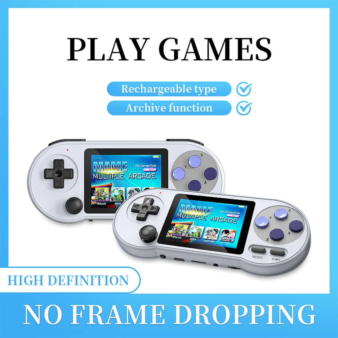 Data Frog SF2000 3-inch Handheld HD Arcade Game Console