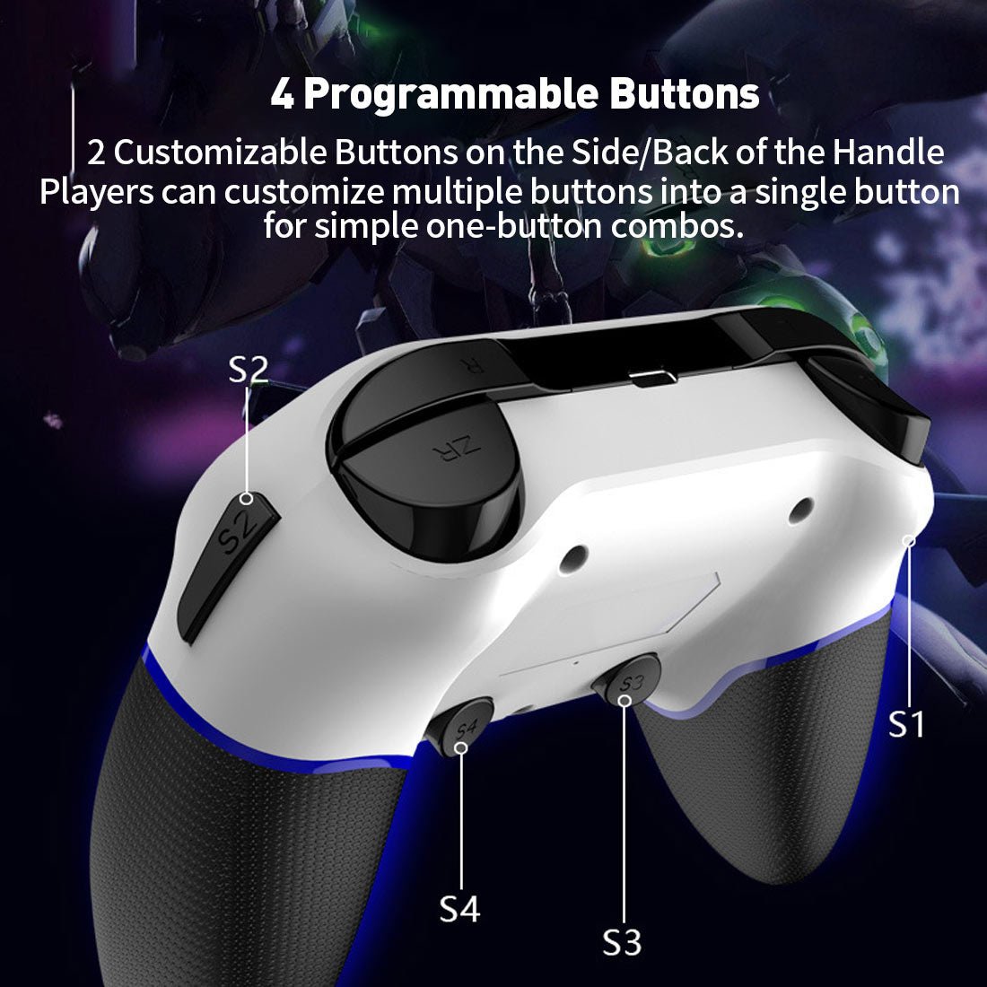 P4 Wireless Gamepad Programmable Bluetooth Joystick