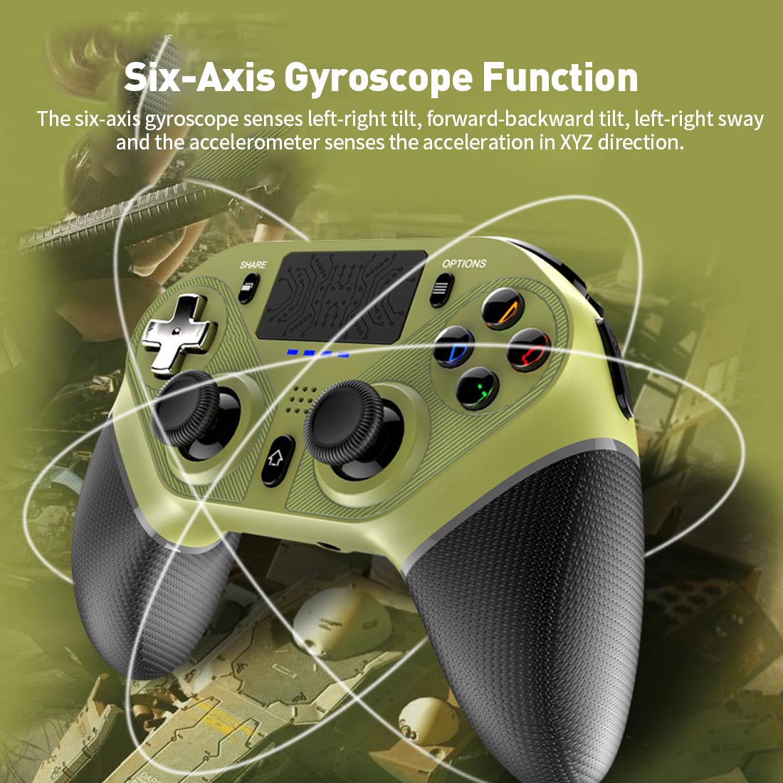 P4 Wireless Gamepad Programmable Bluetooth Joystick