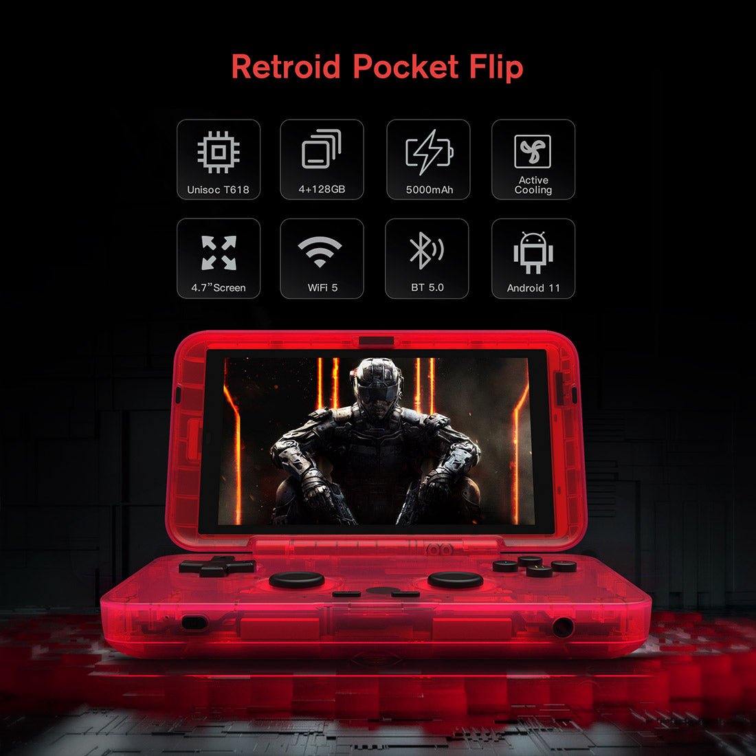 Retroid Pocket Flip Android Handheld Game Console