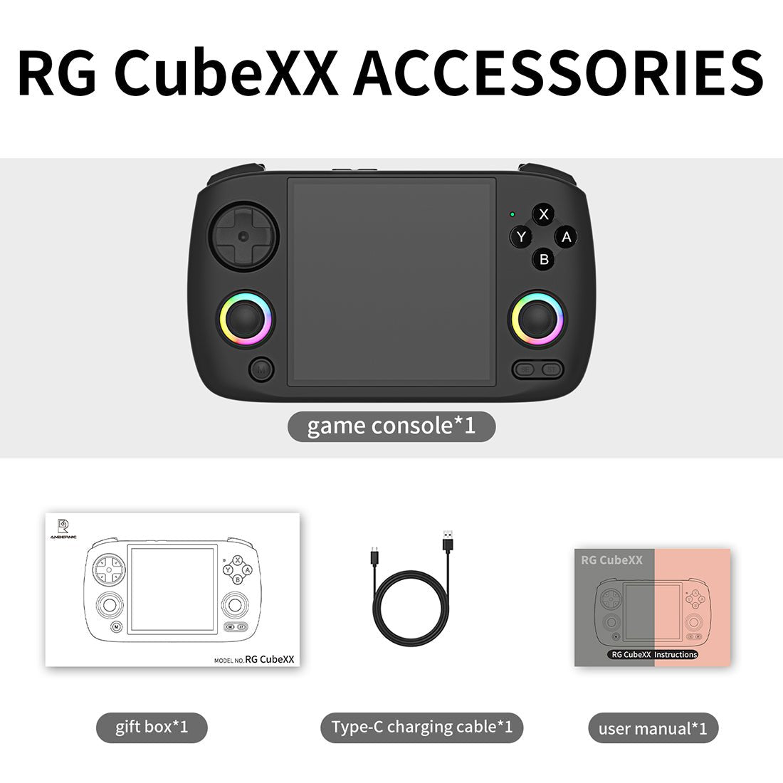 Anbernic RG CubeXX 3.95-inch IPS Screen Handheld Game Console